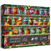 Weihnachtsbonbon-Glas-Puzzle 1000 Teile